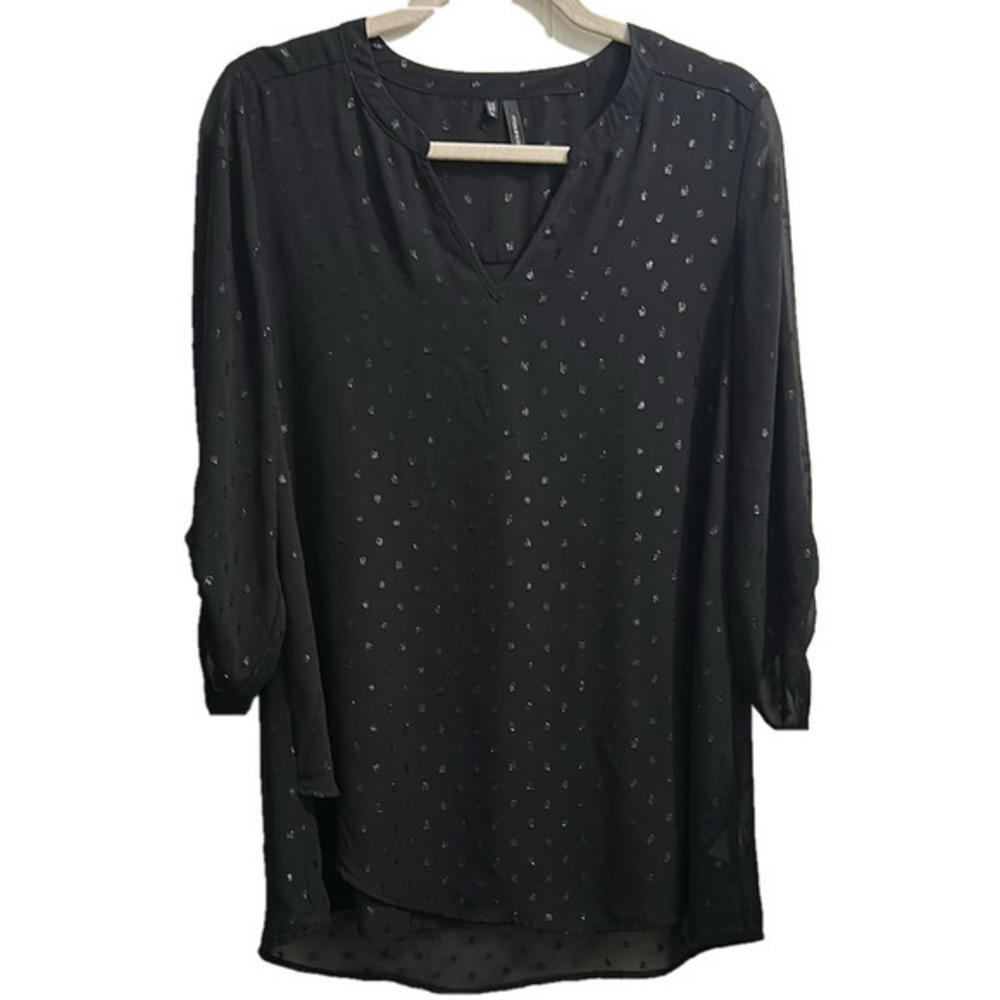 Maurices Gray Embellished 3/4 Sleeve Tunic